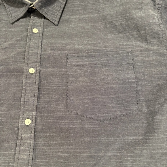 PD&C Men’s Blue Chambray Short Sleeve Button-Up, Single Pocket Front; Size 3X - Picture 8 of 11